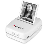 AgfaPhoto Realipix Pocket P - Imprimante Photo Thermique Portable (Impression Noir et Blanc sans encre, Bluetooth, Batterie Lithium) Blanc