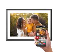 AGFA PHOTO - Realiview 10" 32 GB HD Digital Wi-Fi Photo Frame, Touchscreen, Weather, Clock, Wall Mount, Remote Sharing, Multimedia Display, 1200x800 Resolution - APF1000 Wi-Fi - Black