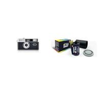 AgfaPhoto - Reusable Analog Camera - Black + GT PHOTO Color Retro Film 35mm - 24 Exposures