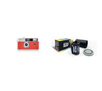 AgfaPhoto - Reusable Analog Camera - Red + GT PHOTO Color Retro Film 35mm - 24 Exposures