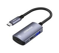 AGFINEST USB C to AR Glasses with Charging Adapter Enables Multi-Screen Enhanced 3D Video Features 4K@60Hz PD100W Compatible for iPhone 15/16 Viture/Rokid/Xreal AR Glasses