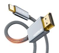 AGFINEST USB C to HDMI 2.1 Cable 8K@60Hz 4K@144Hz Type C to HDMI Cable Compatible with Thunderbolt 3/4 USB4 with HDR DSC 1.2a for iPhone 15 16 Galaxy S23/22 iPad Pro/Mini XPS (2M)