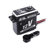 AGFRC 45KG Waterproof RC-Servo High-Torque - 12V Programmable Metal Gear Coreless Digital Smart Servo for 1/8 1/10 RC Car, Control Angle 180° (SA75CVSW V2)