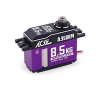 AGFRC 8.5KG Digital RC Steering-Servo-Motor - 0.065Sec High Speed Brushless HV Full CNC Case Titanium Gear Servo for 1/10 1/12 RC Car (A35BHM)
