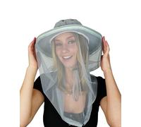 AGGAFA Mosquito Head Net Hat, Providing a Physical Barrier to Help Keep Mosquitoes and Bugs Away from Your Face When Gardening, Farming, Fishing and Camping (Light Grey Color)