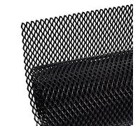 AggAuto 47x16 inches Car Pickup Truck Grill Mesh Spoiler Bumper Vent Aluminum Alloy Automotive Grille Insert Air Intake Racing Rhombic Hole 6x12mm Black