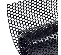 AggAuto Universal 40"x13" Car Grill Mesh - Aluminum Alloy Automotive Grille Insert Bumper Honeycomb Hole 8mm Spacing 3mm, One of the Most Multifunctional Shape Grids 100x33cm Black
