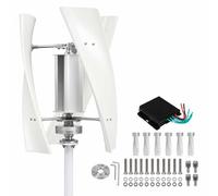 AGGBDYXO 12000W Complete Vertical Axis Wind Turbine Generator Kit, 3-Blade Outdoor Wind Generator for Off-Grid Battery Charging, Home, Cabin, Farm, Boat and Caravan