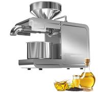 AGGBDYXO 820W Electric Oil Press Machine, Home Use Cold Press Seed And Nut Oil Extractor Machine for Peanuts, Sesame, Sunflower Seeds, Compact Countertop Oil Expeller