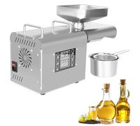 AGGBDYXO Automatic Oil Press Machine, Smart Electric Oil Expeller, Compact Stainless Steel Design for Home, Small Business, and Light Commercial Oil Production