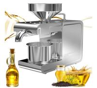 AGGBDYXO Electric Oil Press Machine 820W, Cold Press Oil Machine for Home Use, Automatic Electric Oil Maker, Compact Countertop Extractor for Peanuts, Sesame, Sunflower Seeds