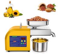 AGGBDYXO Versatile Electric Oil Press Machine, Multi-Seed Oil Extractor with Clear Digital Display and Heat Control, Hot & Cold Pressing for Multiple Dry Seeds, Nuts and Kernels