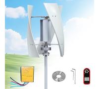 AGGBDYXO Vertical Axis Wind Turbine 200W - Compact Off-Grid Wind Power Generator for Residential, Boat, Cabin, RV, and Shed, Low Start-Up Wind Speed,Multicolor