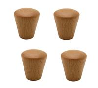 AGGERT Cabinet Knobs Wooden Knobs Cabinet Handle Door Handle Kitchen Cabinets Knob Drawers Pull Hardware Handles 4Pcs E