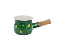 AGGERT Frying Pans Mini Milk Pot with Wooden Handle Breakfast Milk Coffee Saucepan Cookware Ceramic Saucepan Enamel 1Pcs 06