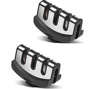 AGGERT Knife Sharpener 3-Stage Replacement Head, 2pcs, Diamond, Ceramic, Tungsten Steel, 2E+1cm x 6cm x 1cm