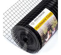 AggFencer Black Hardware Cloth 1 inch 16Ga PVC Coated Wire Mesh Vinyl Coated Fence, 16inch x 10ft Welded Metal Chicken Wire Fencing, Garden Plant Fencing, for Chicken Coop and Home Improvement