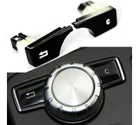 AggHSYJ Bright Black Compatible with Mercedes Benz Centre Multimedia Function Button Cover Replacement,for Benz C E GLK Class W204 W212 X204 Multimedia Back,Cancel Button