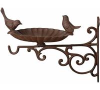 Aggloz | AG163 Bird Bath/Feeder with Wall Bracket-Brown,23.6 x 28.1 x 23.4 cm | Bird Attraction (AG163 Bird Bath)