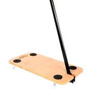 Aggloz | Move-It Platform Dolly With Grip Pads, Heavy-Duty Anti-Slip Transport Roller Trolley For Moving Furniture & Equipment, High Load Capacity, Transport Roller | Wooden (200KG With Handle)