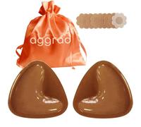 AGGRAD Double-Sided Sticky Bra Pads Inserts Ultra Instant Volume Push up Stick on Bra for Women Swimsuit Bikini Dresses, 05 Caramel, M (Fit Cup A-B)