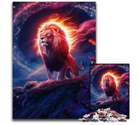 Aggressive Angry Lion 1000 Piece Jigsaw Puzzle Puzzles for Adults Brain Challenge Game for TeenagersFamily Interaction 1000 PCS(75x50cm)
