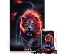Aggressive Angry Lion 1000 Piece Jigsaw Puzzles Logic Play DownTime Game Family Enjoyable Xmas Santa Gift (50x75cm)