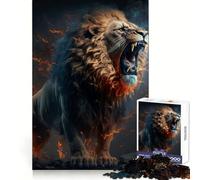 Aggressive Angry Lion 1000 Piece Jigsaws for Adults Puzzle DownTime Game Decompress Fun Challenge Fine Art (50x75cm)
