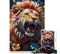 Aggressive Angry Lion 1000 Piece Puzzle For Adults Brain Calisthen Tight Joint Hard Challenge Game Night (38x26cm)