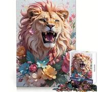 Aggressive Angry Lion Jigsaw Puzzle 1000 Piece for Teenagers Reason Boost Nice Thick Enjoyable Challenge Birthday Idea (50x75cm)