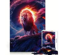 Aggressive Angry Lion Jigsaw Puzzles 1000 Pieces for Teenagers Brain Skill Smooth Connection Pattern Build Art Decor (38x52cm)