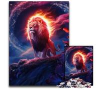 Aggressive Angry Lion Jigsaw Puzzles for Adults 1000 Piece paper Jigsaw Puzzles BrainChallenging DIY Decorative Game Family Interactive Toy 1000 PCS(38x26cm)