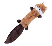 Aggressive Chew Toys For Dogs Raccoon & Squirrel No Stuffing Squeaky Dog Toys Unstuffed Chew Toy For Small & Medium Breeds Bulk Pack Soft Flat No Stuffing Puppy Dog Toy Teddy (Brown, 46cm)