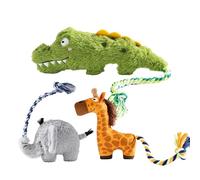 Aggressive Chewers - Soft Dog Toy with Squeaky Sound, Fun Interactive Enrichment, Bulldog Poodle Senior Activity Entertainment Enjoy at Home Travel e