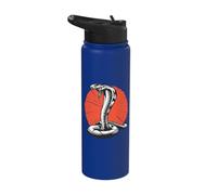 Aggressive Cobra King Snake Cobra Lover Reptiles Animals Stainless Steel Insulated Water Bottle