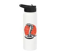 Aggressive Cobra King Snake Cobra Lover Reptiles Animals Stainless Steel Insulated Water Bottle