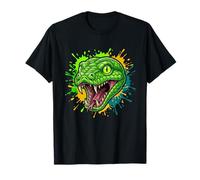 Aggressive Green Viper Snake Head Splash T-Shirt