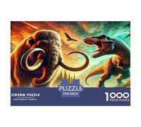 Aggressiveness Dinosaur 1000 Piece Jigsaw Puzzles for Adults Fun, Challenging & Brainteasing Beautiful Home Decoration Art Colorful DIY Craft 38x26cm/1000pcs