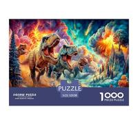 Aggressiveness Dinosaur 1000 Piece Jigsaws for Adults Fun, Challenging & Brainteasing Beautiful Home Decoration Challenge High Difficulty 52x38cm/1000pcs