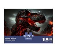 Aggressiveness Dinosaur 1000 Pieces Jigsaws for Adults Art Colorful DIY Craft Beautiful Home Decoration Uncover The Puzzle 38x26cm/1000pcs