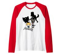 Aggretsuko Haida Split Personalities T-Shirt Raglan Baseball Tee