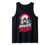 Aggro Yoga Namaste Bitches Funny Yogis Tank Top