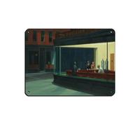 AGHNZ Nighthawks Canvas Poster Retro Posters Metal Tin Sign Chic Art Retro Iron Painting Bar People Cave Cafe Family Garage Poster Wall Decoration 12x16inch(30x40cm)
