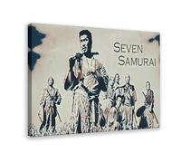 AGHNZ Seven Samurai Poster Classic Movies Canvas Posters Canvas Posters Frame-style 24x36inch(60x90cm)
