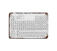 AGHNZ The Periodic Table of Elements Poster Retro Posters Metal Tin Sign Chic Art Retro Iron Painting Bar People Cave Cafe Family Garage Poster Wall Decoration 8x12inch(20x30cm)