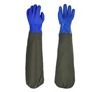 aghoer Pond Gloves,70 CM Long Pond Gloves, Pond Cleaning Gloves, Long Rubber Gloves,A Long Section of Safety Work Gloves, Waterproof