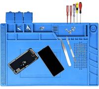aghoer Soldering Mat Silicone Heat-Resistant: High-Temperature Resistant up to 500°C/932°F - 100% Protection for Workbench Surface from Burns - 45x30cm for Phone Repair