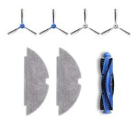 AGHXYUER 4 Left Right Side Brushes 2 Washable Mopping Cloths 1 Rolling Brush compatible for Eufy compatible for RoboVac L35 Hybrid L35 Hybrid+ Vacuum Replacement