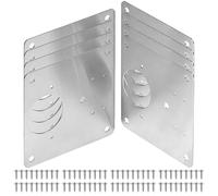 AGIGU Cabinet Hinge Repair Plate - Stainless Steel Kitchen Cabinet Brackets with Fixing Screw, Kitchen Cabinet Hinges Repair Kit for Cupboard Cabinet Furniture 8PCS
