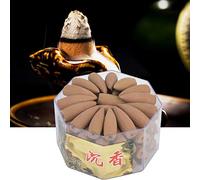 Agilawood Incense, 1 Box of Backflow Tower Shape Agilawood Incense Cone with Natural Raw Material Traditional Processing(Agilawood)